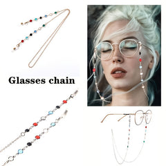 Crystal Glasses Chain Stylish Lanyard Strap Face Covering Accessory