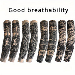 Summer Personality Flower Arm Tattoo Sleeve for Cycling