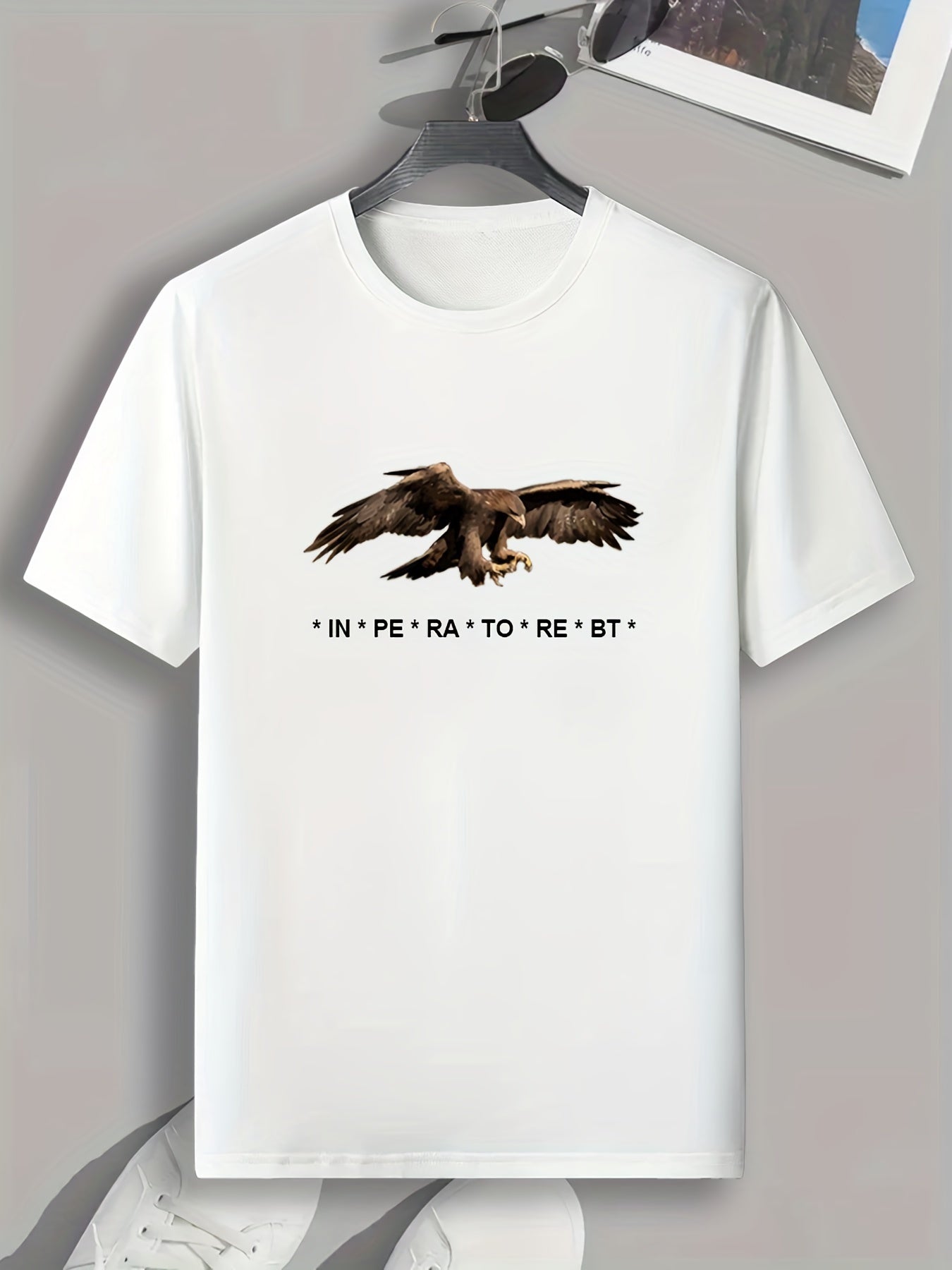 Men's Eagle Pattern T shirt Casual Breathable Tee