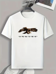 Men's Eagle Pattern T shirt Casual Breathable Tee