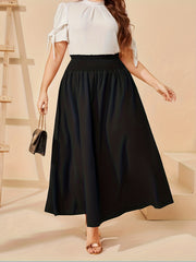 Women's Shirred High Waist Maxi Skirt