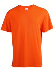 Men's Solid Loose Active Workout Tee Top