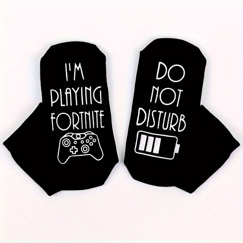 Letter Anti Slip Crew Socks Cotton Floor Holiday Novelty Socks