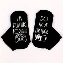 Letter Anti Slip Crew Socks Cotton Floor Holiday Novelty Socks