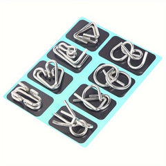 16pcs Metal Wire Puzzle Unlocking Interlocking Game Magic Toy