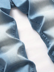 Men's Stretch Distressed Denim Overalls Spring Summer