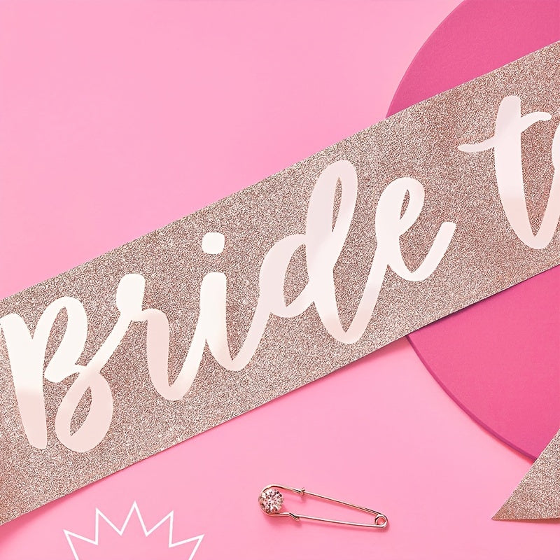 Rose Golden Bride To Be Party Sash Bachelorette Party Shoulder Sash