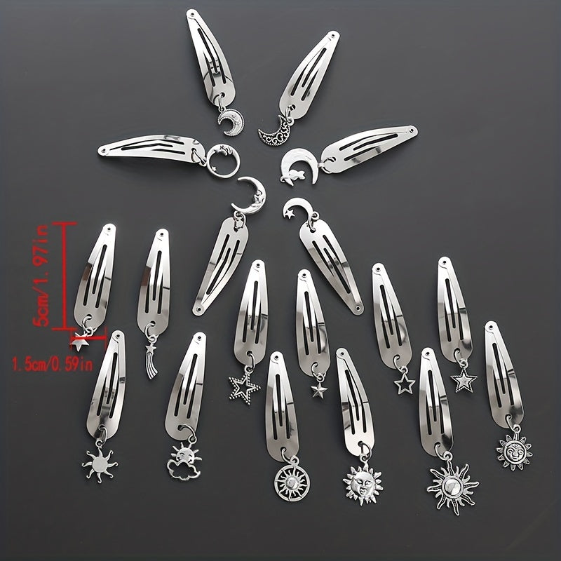 6PCS Creative Hair Clip Set Halloween Theme Non Slip Hair Accessories