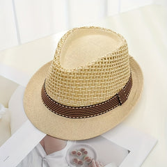 Kids Sun Protection Straw Hat for Outdoor Activities
