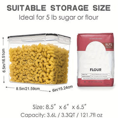 3PCS Medium Food Storage Containers with Lids Airtight BPA Plastic Canisters
