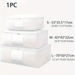 1pc Foldable Under Bed Bags Thick Breathable Underbed Storage Zip Organizer