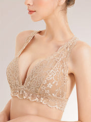 Scallop Trim Lace Wireless Bra XS-XXXL