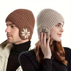 Winter Ski Hats Outdoor Knitted Hats Velvet Thickened Warm