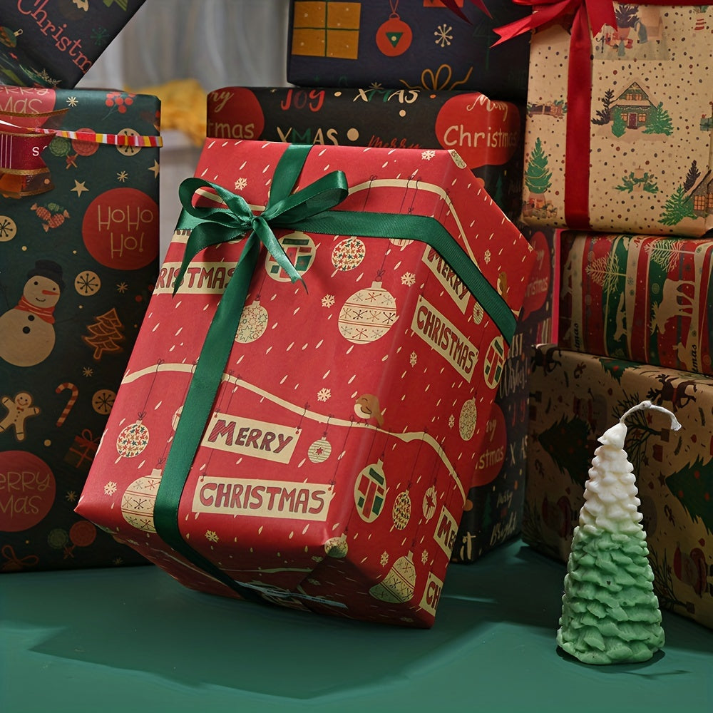 8pcs 50 Christmas Wrapping Paper Gift Boxes Holiday Arts Crafts Decorations