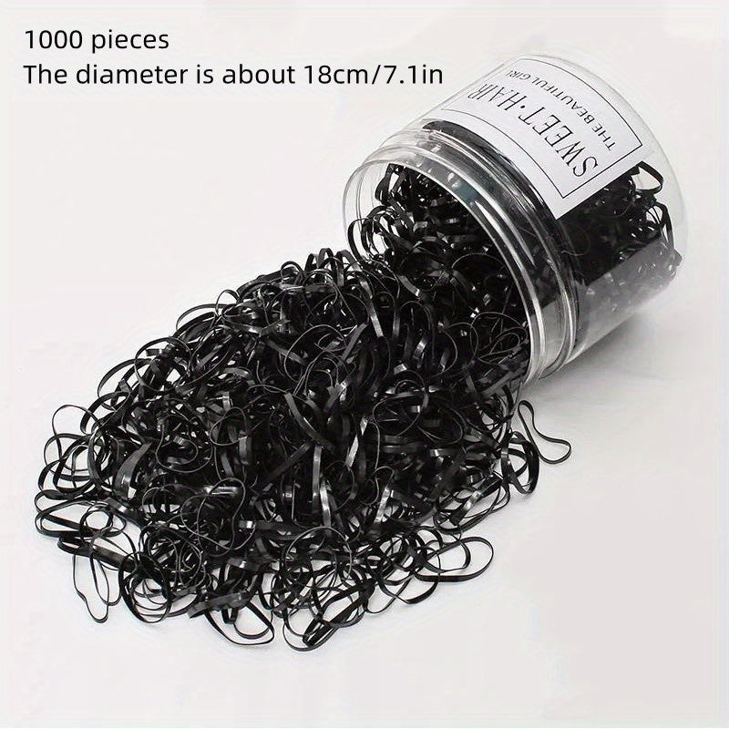 1000pcs Cartoon Hair Ties Set Decorative Hair Accessories Holiday Gift