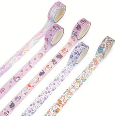 Cartoon Animal Plant Flower Washi Tape DIY Decorative 1.5m