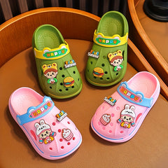 Breathable Cartoon Charm Clogs for Baby Girls