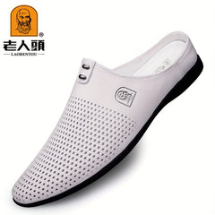 Men's Pointed Toe Dress Shoes Open Back Sandals Mules