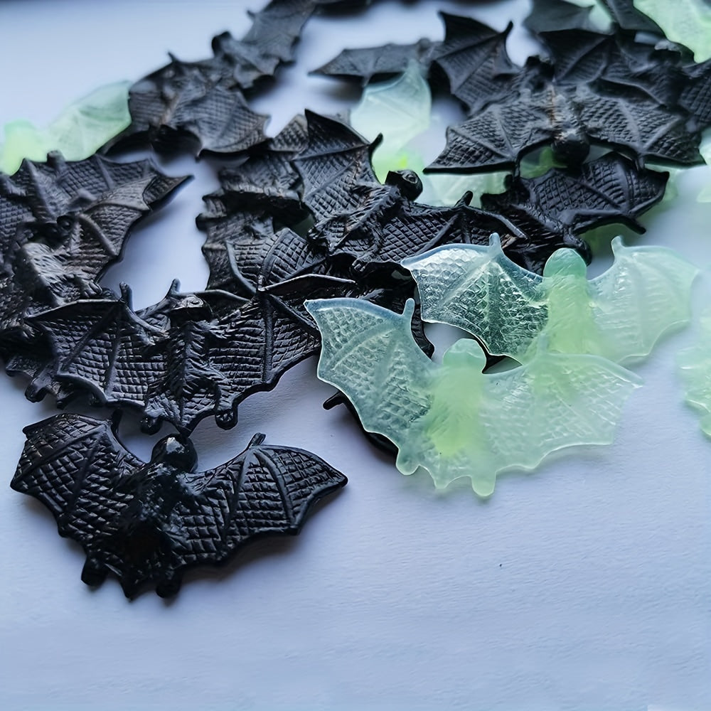 5pcs Halloween Rubber Bats Glow in the Dark Room Decoration