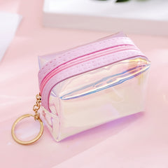 Portable Laser Coin Purse Zipper Storage Bag For Girls