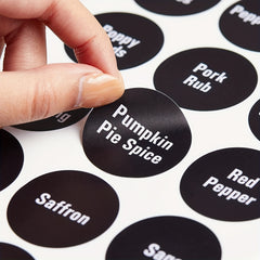 144pcs Set of 3 81cm Spice Jar Labels Waterproof Kitchen Labels