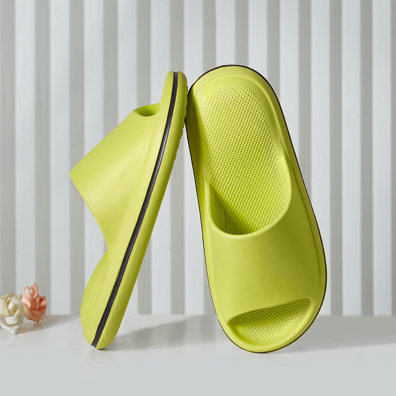 Women's Platform Soft Indoor Slippers Non-slip Open Toe Home Bathroom Shoes