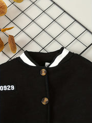 Boys Number Print Block Jacket