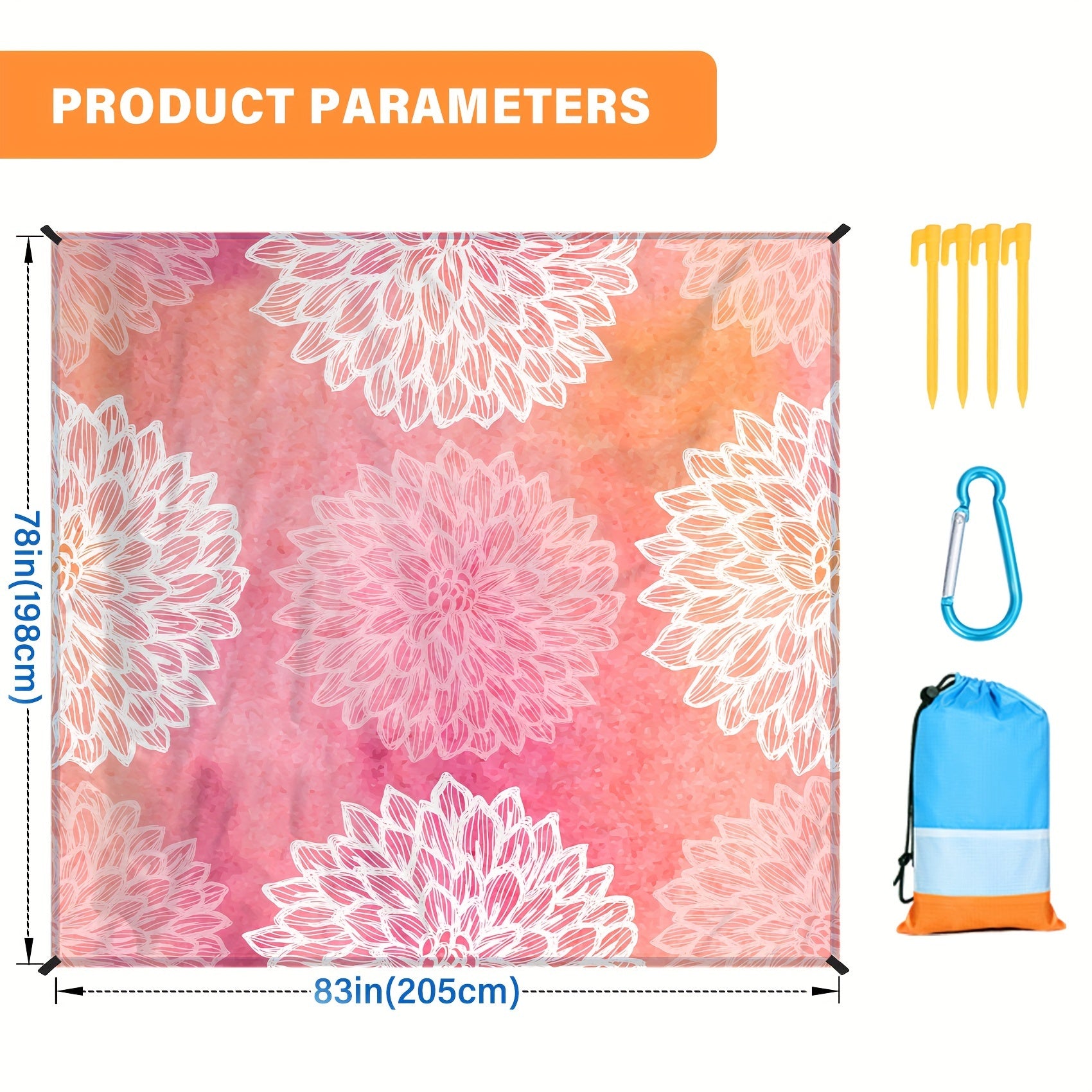 Waterproof Beach Blanket Sandproof Mat for Outdoor Travel Camping Picnic