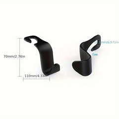2pcs Car Seat Back Hook Hidden Hook Car Hanging Item Hook Headrest Seat Back