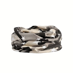 Gray Camo Star Beanie Slouchy Skull Cap Hip Hop Headband