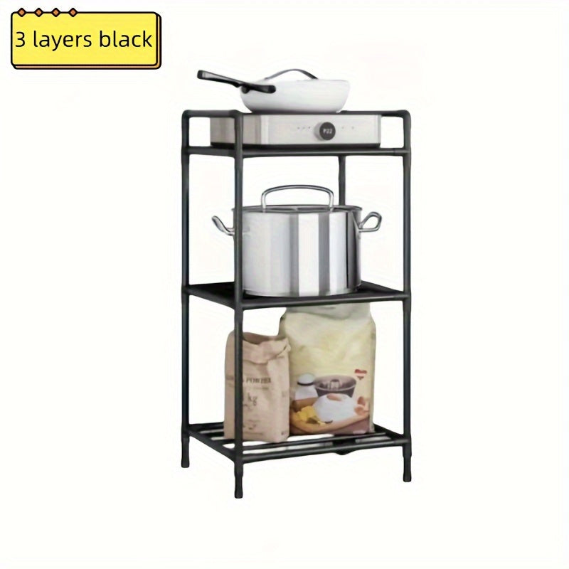 Metal Microwave Storage Shelf for Kitchen, Durable Organizer