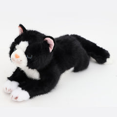 Realistic Cat Plush Toy Soft Stuffed Animal with Expressive Eyes