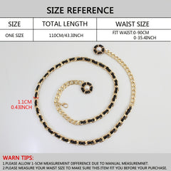 Women's Golden Waist Chain Faux Pearl Flower Pendant Dress Chain