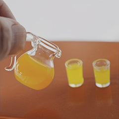 Dollhouse Mini Milk Orange Juice Bottle Kitchen Toy