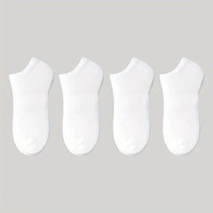 8 Pairs Solid Ankle Socks Comfortable & Breathable Women's Stockings