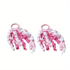 Grosgrain Ribbon Roll Rubber Band Bows Hair Accessory for Girls Children