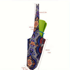 Printed Yoga Mat Storage Bag with Drawstring