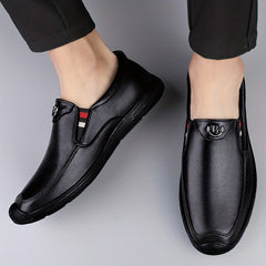 Men's Slip On Leather Shoes Smart Casual Walking Shoes