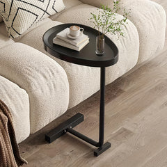C Shaped Snack Table Portable And Space Saving Coffee Table