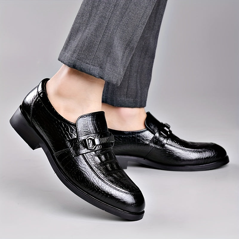Men's Crocodile Embossed Oxford Shoes Dress Shoes For Wedding Business