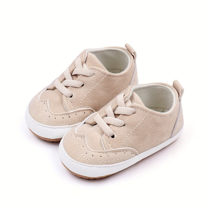 Comfy Non Slip Soft Sole Lace Up Shoes for Babies 0-1 Years