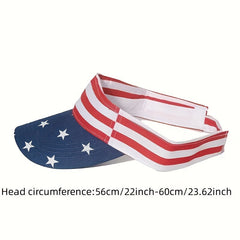 Flag Print Visor Hat Lightweight Sun Hat Unisex Golf Baseball Cap