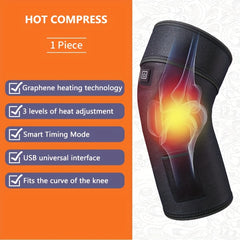 1pc Heating Knee Massager Knee Elbow 2 in 1 Heating Vibration Massager