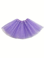 Toddler Girls Sequin Stars Tutu Skirt For Party Ballet Dance Princess Costume