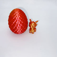 3D Printed Dragon Egg & Dragon Collectible Desktop Ornament