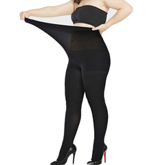 High Waist Control Top Footed Tights