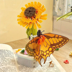 219pcs Flower Bonsai Butterfly Building Blocks Set for Living Room Bedroom