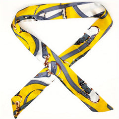 Pattern Neckerchief Casual Long Ribbon Skinny Scarf Headband