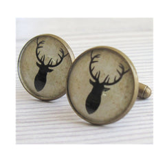 Deer Cufflinks Wedding Cufflinks Picture Cufflinks Unique Cufflinks