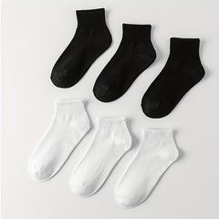 6 Pairs Solid Short Socks Women's Stockings